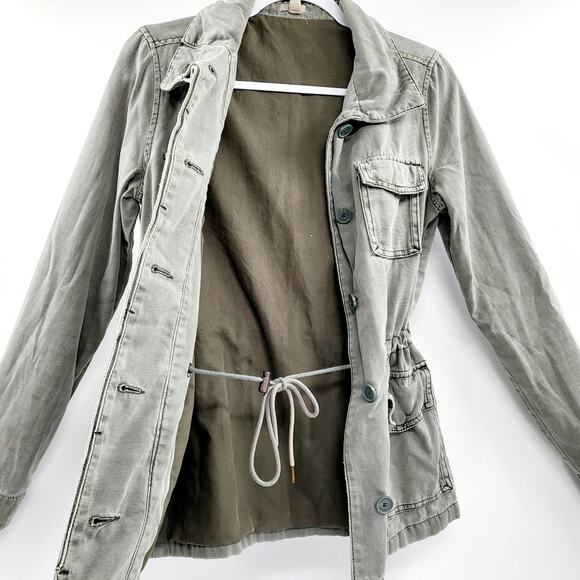 Ecote Urban Outfitters Green Utility Jacket Drawstring Waist Women's Size S - Picture 3 of 8